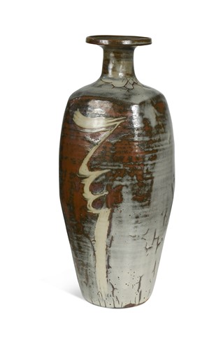 Lot 53 - David Leach O.B.E. (1911-2005), a large Lowerdown stoneware vase