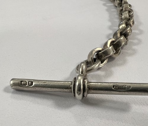 Lot 304 - Joah. Tyas, Scissett, Huddersfield - A late 19th century silver open faced pocket watch with chain