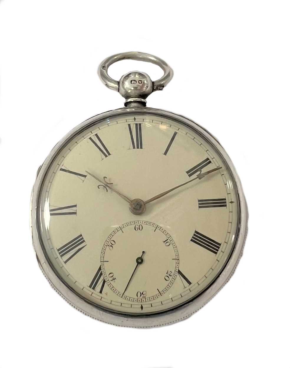 Lot 304 - Joah. Tyas, Scissett, Huddersfield - A late 19th century silver open faced pocket watch with chain