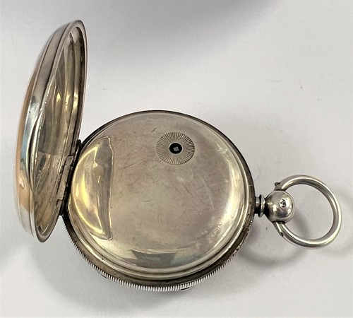 Lot 304 - Joah. Tyas, Scissett, Huddersfield - A late 19th century silver open faced pocket watch with chain