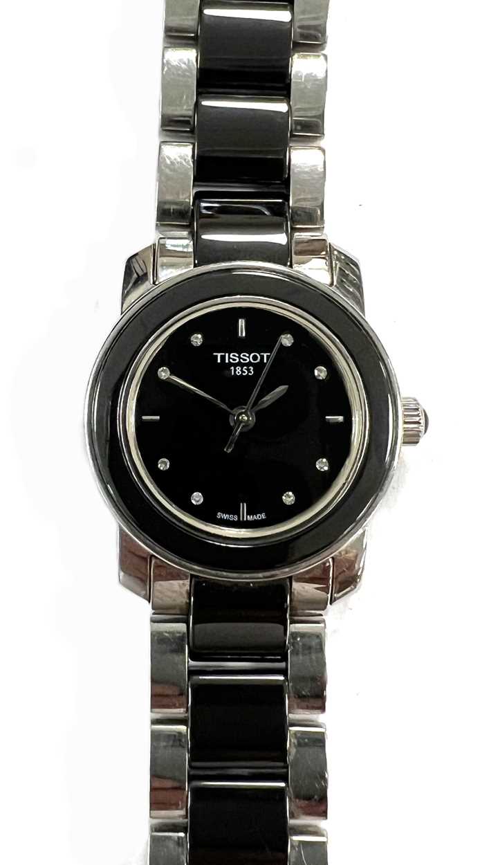 Lot 374 Tissot A steel and black ceramic T Cera