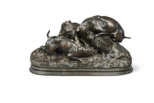 Lot 630 - After Pierre-Jules Mêne (1810-1879), Chasse au Lapin