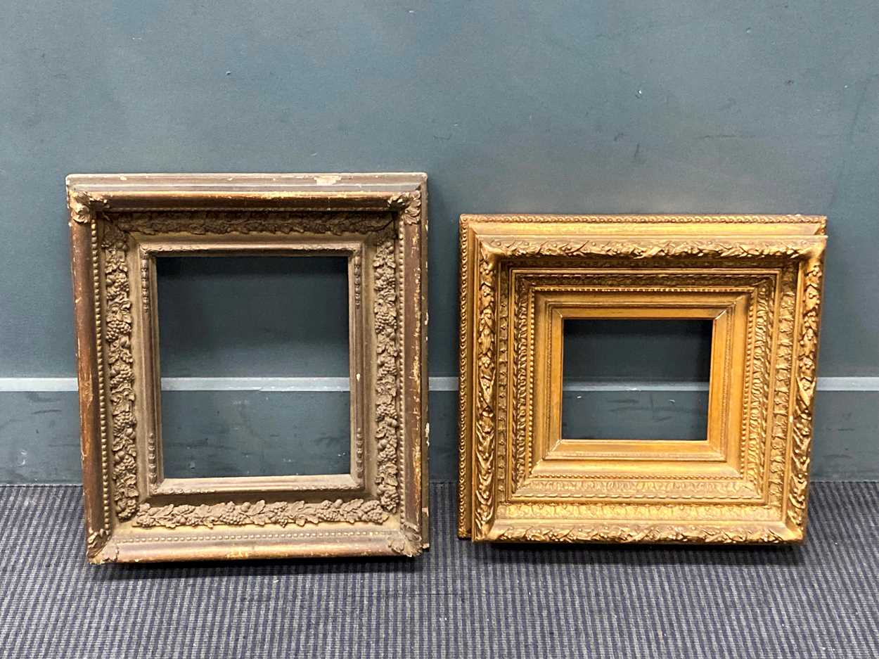 Lot 314 - Two 19th century gilt picture frames, one with...