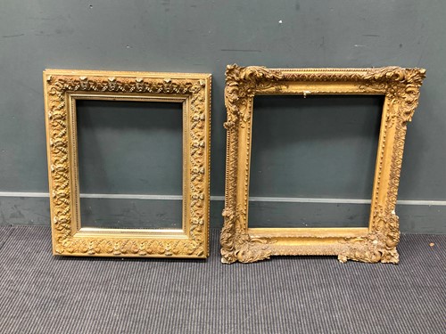 Lot 396 - Two 19th century gilt picture frames, one with...