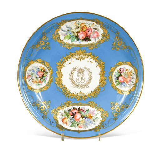 Lot 618 - A Sèvres 'Louis Philippe' Chateau De Bizy dish, mid-19th century