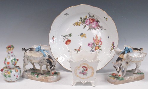 Lot 1 - A pair of Meissen Marcolini period models of...