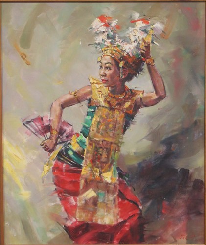 Lot 378 - A Balinese study of a dancer, 20th century,...