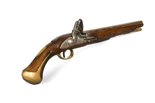 Lot 441 - A flintlock holster pistol