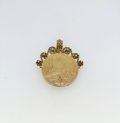 Lot 183 - A Frankfurt Thaler 1772, now mounted as a...