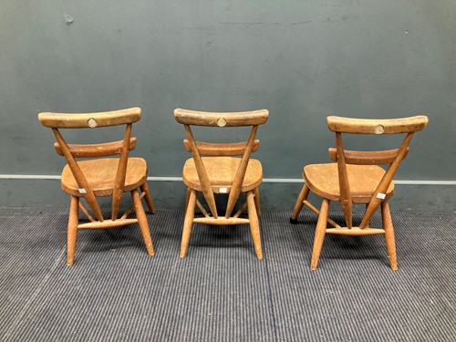 Lot 493 - Three Ercol child's chairs 52 x 29 x 28cm