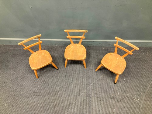 Lot 493 - Three Ercol child's chairs 52 x 29 x 28cm