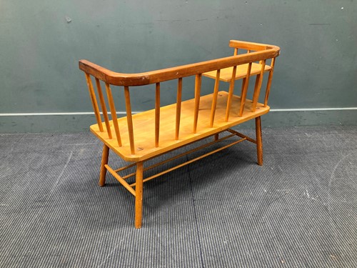 Lot 495 - A beech telephone table chair 67.5 x 94 x 39cm