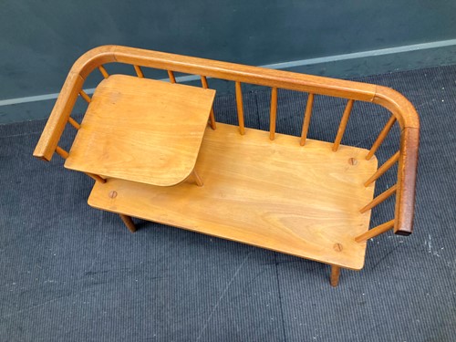 Lot 495 - A beech telephone table chair 67.5 x 94 x 39cm
