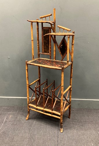 Lot 508 - A bamboo magazine/ whatnot 138 x 51 x 32cm