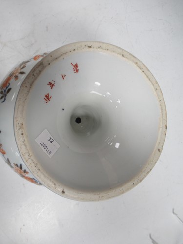 Lot 21 - An Imari pattern pedestal bowl, decorated with...