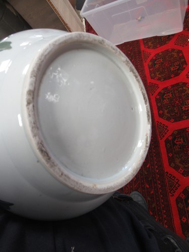 Lot 13 - A Chinese liling porcelain floral vase, 28cm...