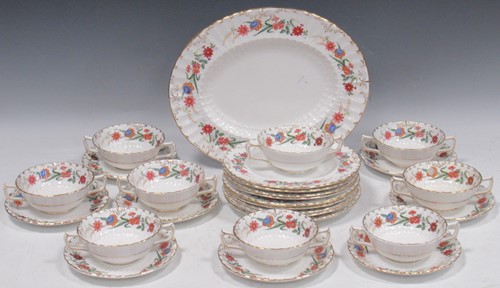 Lot 7 - A Royal Crown Derby Chatsworth part dinner...