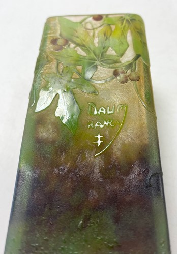 Lot 2 - A Daum Nancy pâte de verre cameo glass vase
