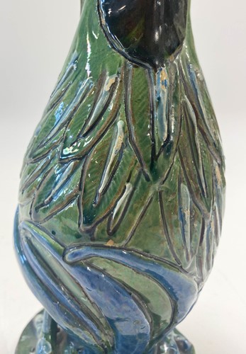 Lot 17 - C.H. Brannam for Barum Pottery, an art pottery Kingfisher jug, 1898