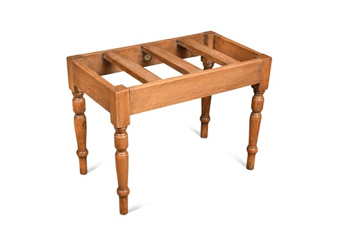 Lot 657 - An oak luggage stand, early 20th century