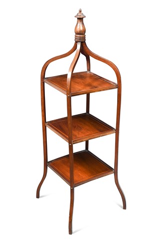 Lot 648 - An Edwardian Sheraton mahogany étagère