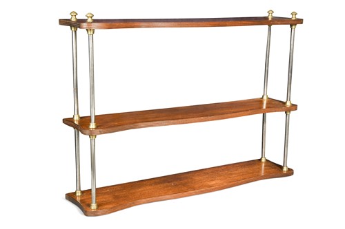 Lot 544 - A set of mahogany hanging shelves, 19th century