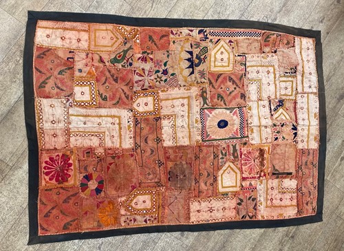 Lot 168 - A late 20th century patchwork Indian textile,...
