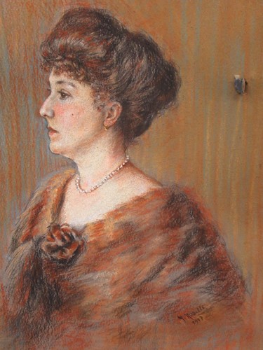 Lot 225 - An early 20th century pastel portrait,...