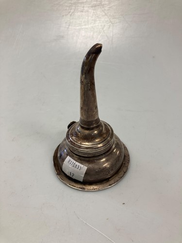 Lot 210 - A Georgian silver wine funnel