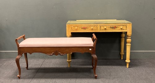 Lot 430 - A provincial-style painted dressing table, the...