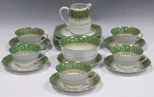 Lot 75 - A green and gilt floral patterns Josef Lenhart...