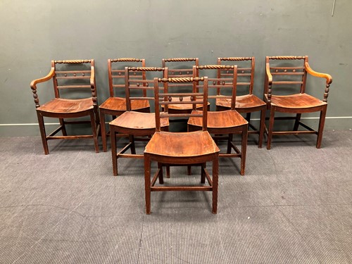 Lot 459 - A set of eight Regency mahogany dining chairs,...