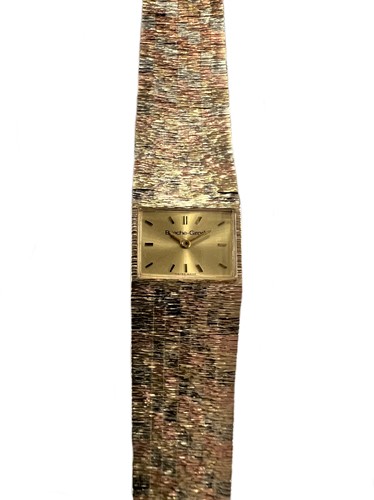 Lot 333 - Bueche-Girod - A 9ct three-colour gold wristwatch