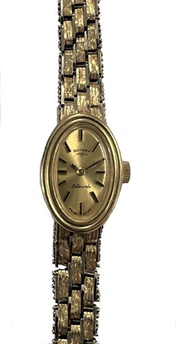 Lot 369 - Rotary - A 9ct two-colour gold wristwatch