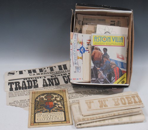 Lot 107 - A box of ephemera, including a Chinese railway...