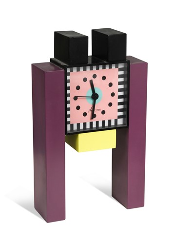 Lot 145 - A 1980s Memphis clock, designed by Nathalie du Pasquier and George J Sowden for Neos Lorenz