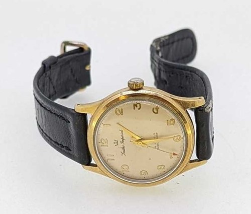 Lot 185 - A 9ct gold ‘Smiths Imperial’ wristwatch on a...