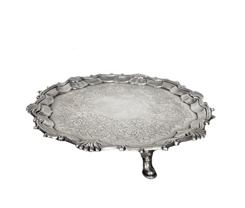 Lot 479 - A George II silver salver
