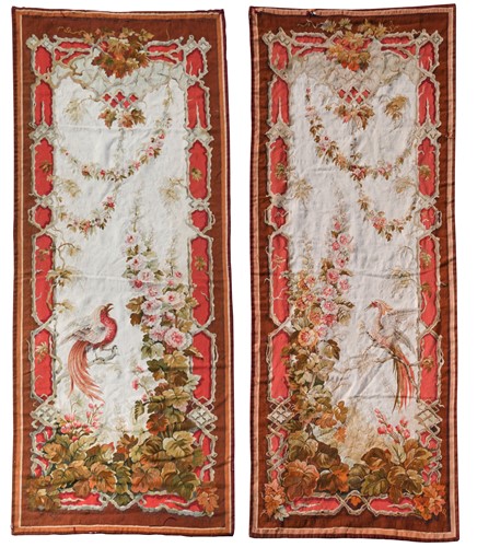 Lot 743 - A pair of French Aubusson wall tapestries, 19th century