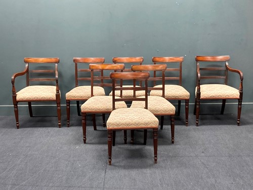 Lot 759 - A set of eight Regency mahogany dining chairs,...