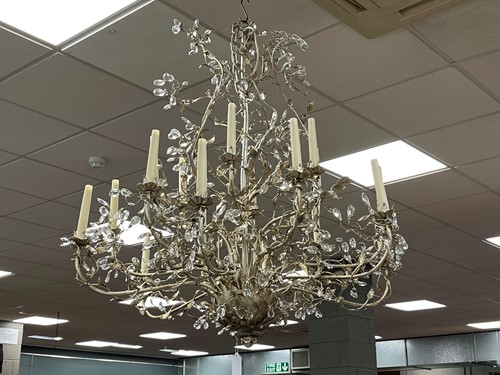 Lot 750 - A large vine chandelier decorated with...