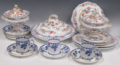 Lot 84 - A Royal Copenhagen tea service for six painted...