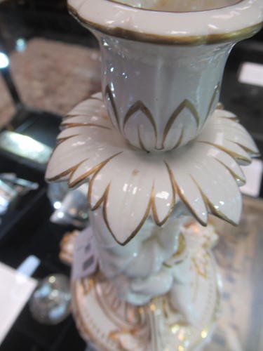 Lot 64 - A pair of Sevres style porcelain vases and...