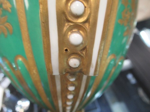 Lot 64 - A pair of Sevres style porcelain vases and...