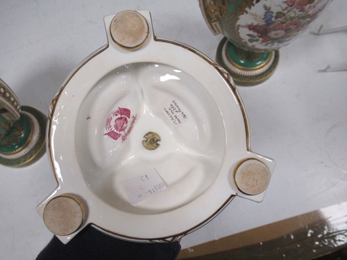 Lot 64 - A pair of Sevres style porcelain vases and...