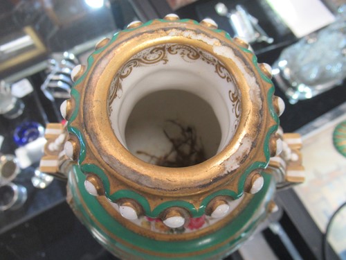 Lot 64 - A pair of Sevres style porcelain vases and...