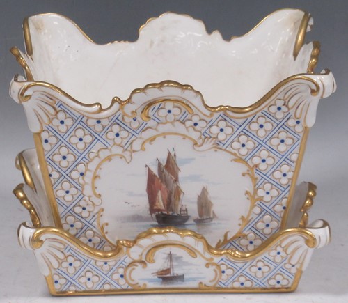 Lot 23 - A Mintons jardiniere and stand, of square...