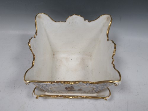 Lot 23 - A Mintons jardiniere and stand, of square...