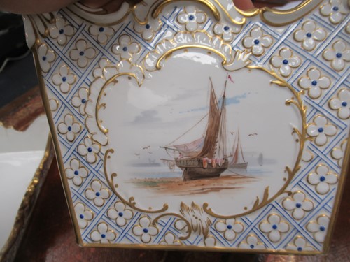 Lot 23 - A Mintons jardiniere and stand, of square...