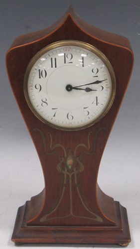 Lot 113 - An Art Nouveau period mahogany mantel...